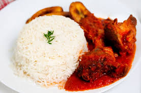 WHITE RICE AND STEW